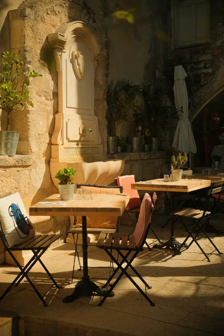 Terrasse provençale en pierre